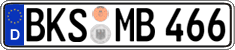 German license plate, Regular plates