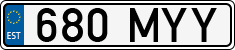 License plate of Estonia, Regular car plates