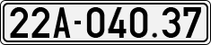 License plate of Vietnam, Cars