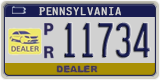 Pennsylvania, Dealer (N/D 12345 | P/R 12345)