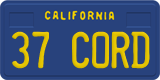 California, Vanity Plates
