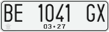 License plate of Indonesia, Regular plates