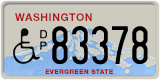 Washington, Vehicles for disabled persons (D/P 12345)