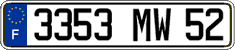 French license plate, FNI