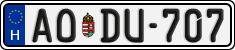 license plates of Hungary, Regular plates (2022)