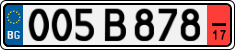 License plate of Bulgaria, Temporary