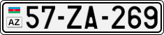 License plate of Azerbaijan, Cars