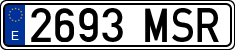 License plates of Spain, Ordinary (2000)