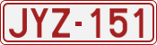 License plate of Belgium, 1951 year system