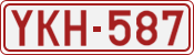 License plate of Belgium, 1951 year system