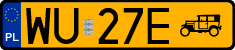 License plates of Poland, Oldtimers