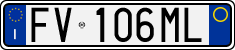 License plate of Italy, Cars (1994 year series)
