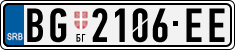 License plate of Serbia, Cars