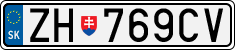 License plate of Slovakia, Cars