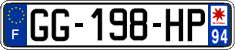 French license plate, SIV (ordinary)