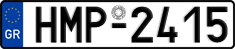 License plate of Greece, Cars