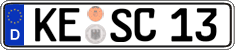 German license plate, Regular plates