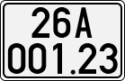 License plate of Vietnam, Cars