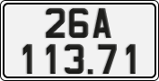 License plate of Vietnam, Cars