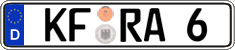 German license plate, Regular plates