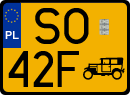 License plates of Poland, Oldtimers