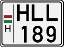 license plates of Hungary, Cars (1990)