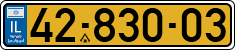 License plate of Israel, Regular plates