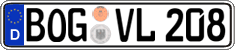 German license plate, Regular plates