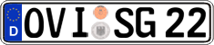 German license plate, Regular plates