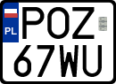 License plates of Poland, Special vehicles and motorcycles