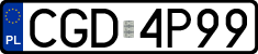 License plates of Poland, Regular car plates