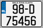 License plate of Ireland, Regular plates