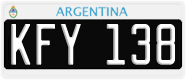 License plate of Argentina, Cars (1995, ABC 123)
