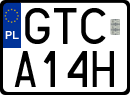 License plates of Poland, Special vehicles and motorcycles