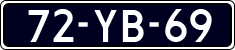 License plate of the Netherlands, Imported oldtimers (cars)