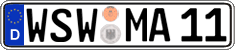 German license plate, Regular plates