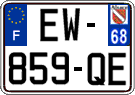 French license plate, SIV (ordinary)