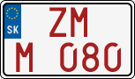 License plate of Slovakia, Dealer