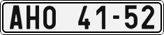 License plate of the Czech Republic, Cars (1960)