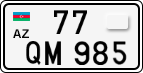 License plate of Azerbaijan, Cars