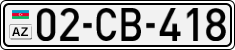 License plate of Azerbaijan, Cars