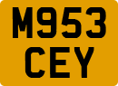License plate of the United Kingdom, 1983 year system