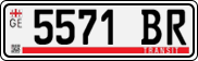 License plate of Georgia, Export transit plates