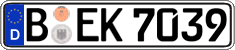 German license plate, Regular plates