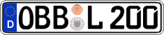 German license plate, Regular plates
