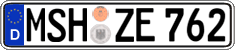 German license plate, Regular plates