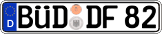 German license plate, Regular plates