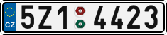 License plate of the Czech Republic, Cars (2001)