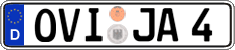 German license plate, Regular plates
