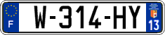 French license plate, SIV (garage)